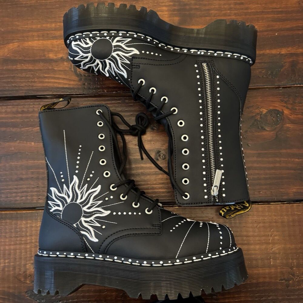 Dr Martens Jadon Hi Solar Flare Platform Boots - Picture 6 of 8